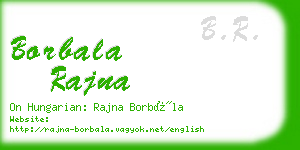 borbala rajna business card